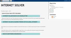Desktop Screenshot of blog.internetsolver.com